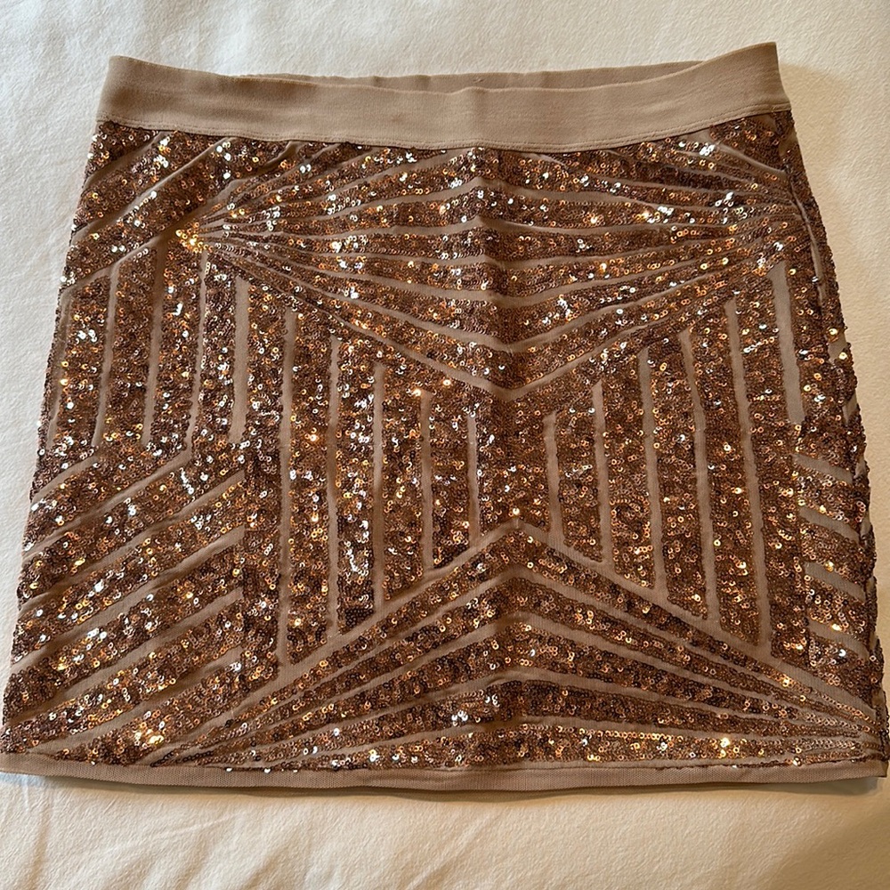 BCBGMAXAZARIA Paxton Sequin Bodycon Mini Skirt NWT